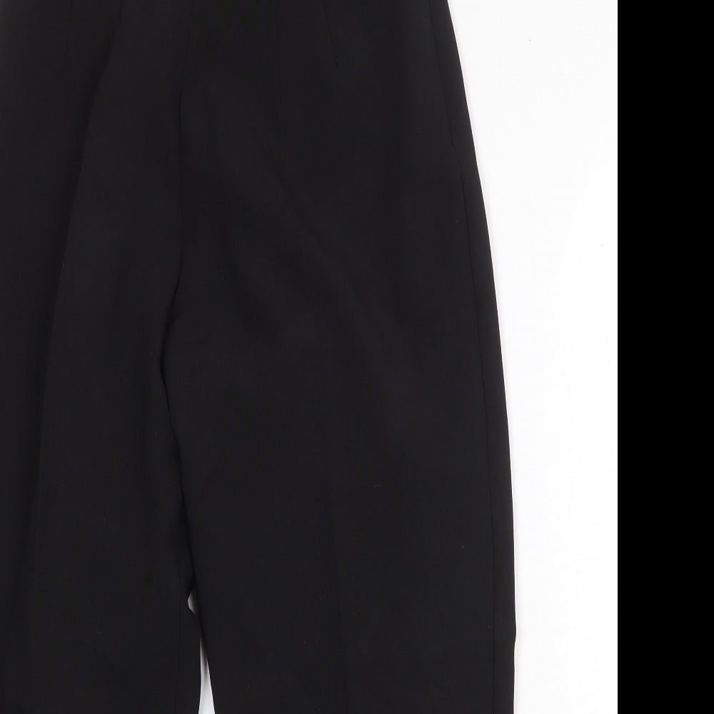 Sukhman Womens Black Polyester Trousers Size 12 Regular Zip