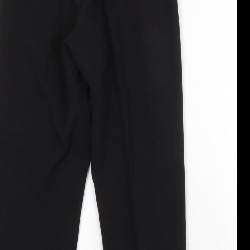 Sukhman Womens Black Polyester Trousers Size 12 Regular Zip