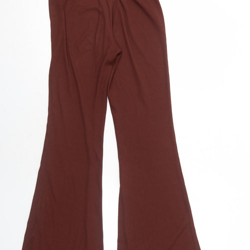 New Look Womens Brown Polyester Trousers Size 10 Regular