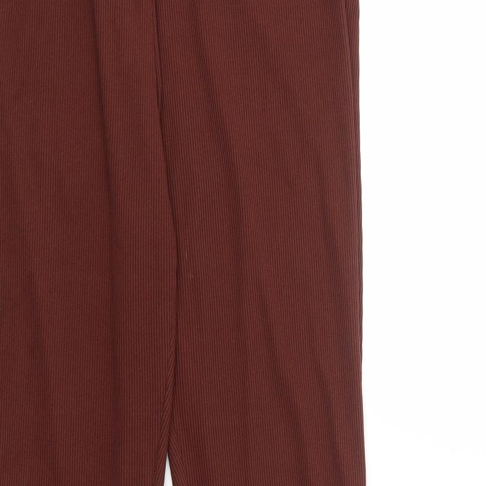 New Look Womens Brown Polyester Trousers Size 10 Regular