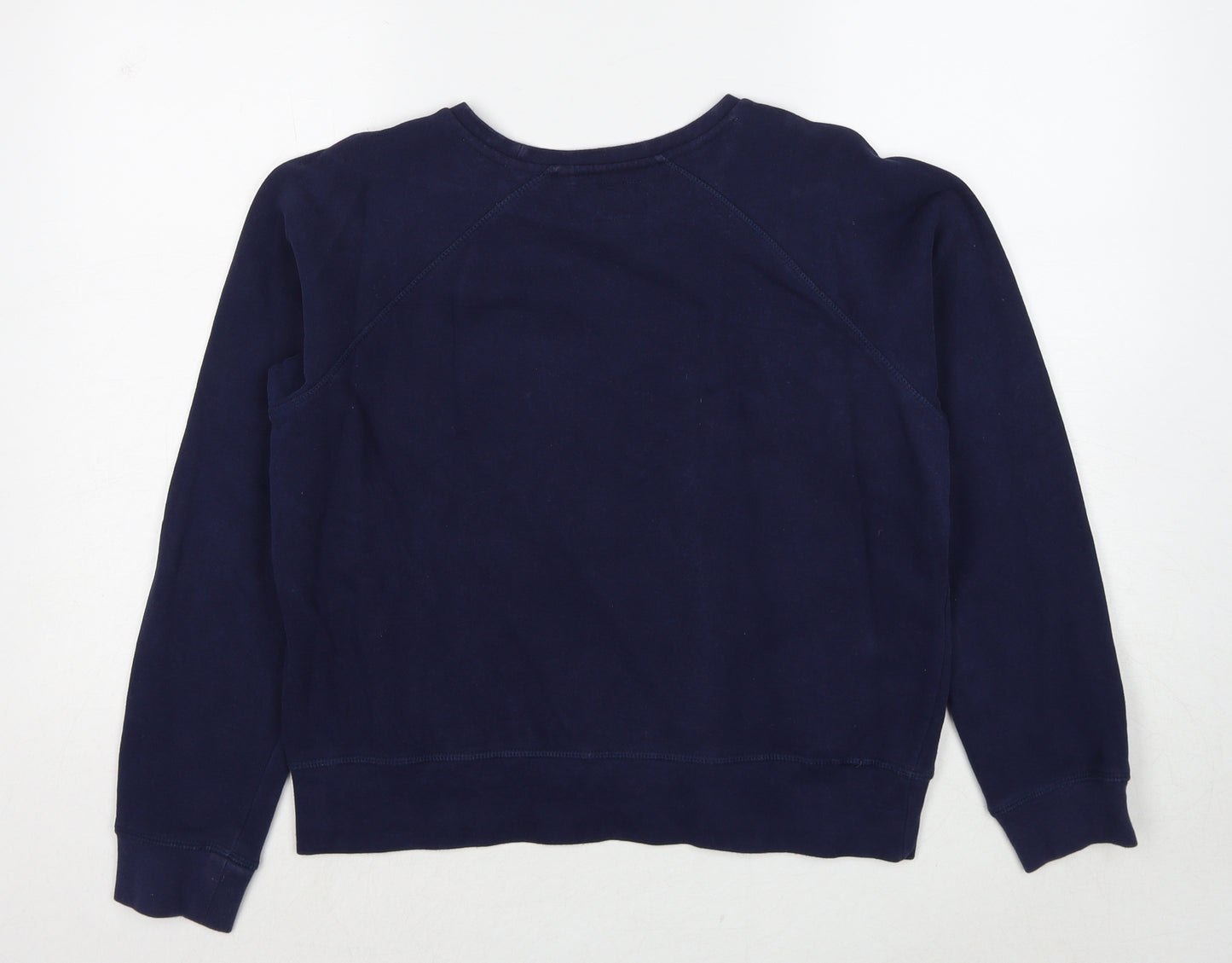 Hula Valley Womens Blue Cotton Pullover Sweatshirt Size 12 Pullover
