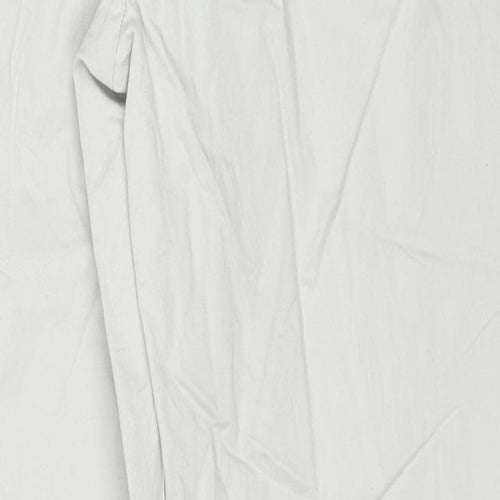 Bonmarché Womens Grey Cotton Chino Trousers Size 14 Regular Zip