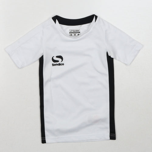 Sondico Boys White Polyester Pullover T-Shirt Size 2-3 Years Round Neck Pullover