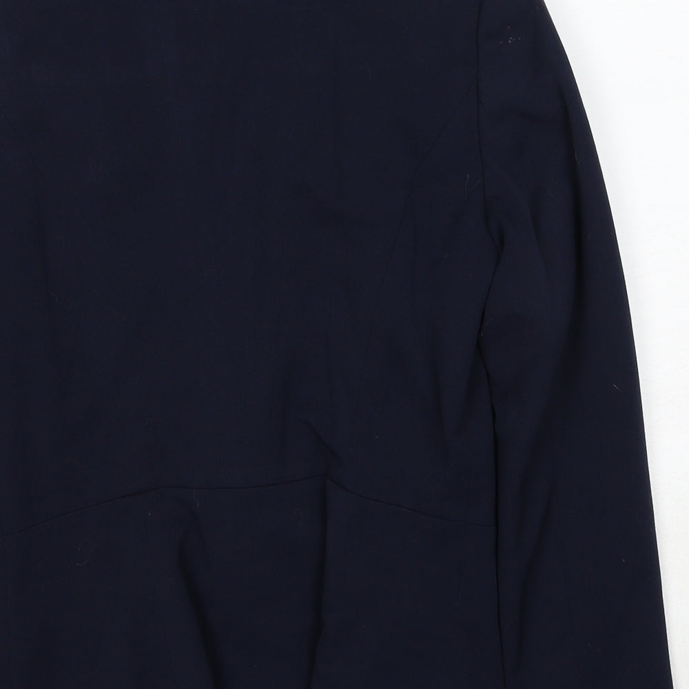H&M Womens Black Jacket Blazer Size 8 Button