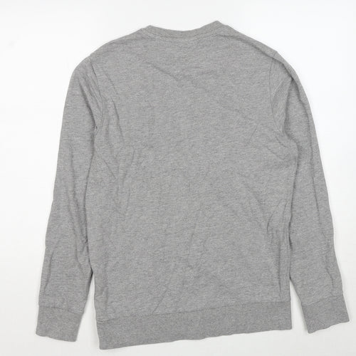 JACK & JONES Mens Grey Cotton Pullover Sweatshirt Size M
