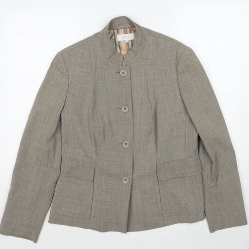 Marks and Spencer Womens Brown Polyester Jacket Blazer Size 14