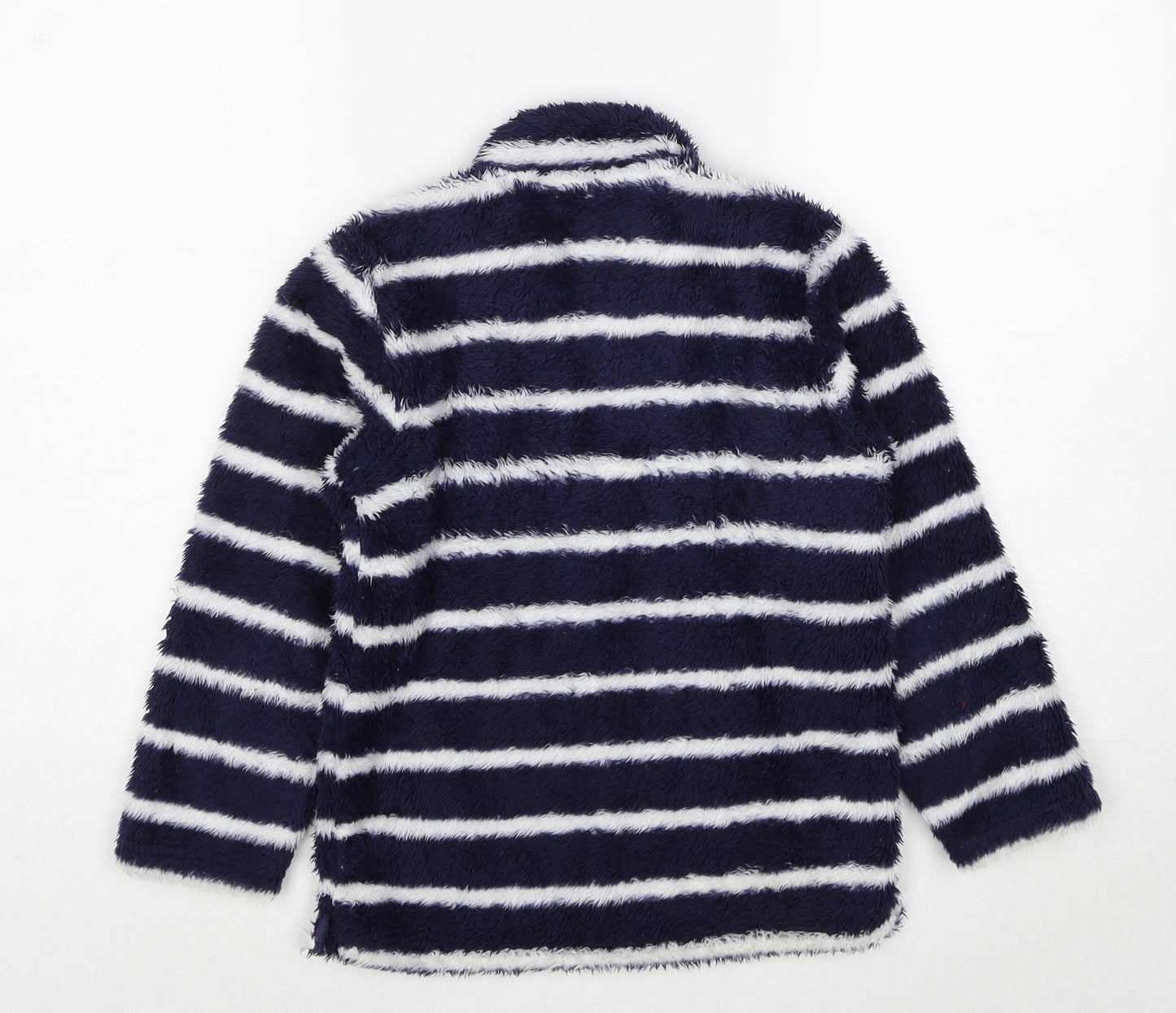 L&D Boys Blue Striped Polyester Pullover Sweatshirt Size 8-9 Years Pullover