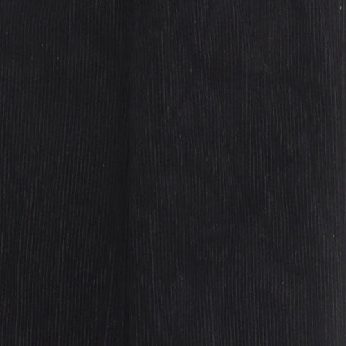 BDG Mens Black Herringbone Cotton Trousers Size 26 in L32 in Regular Zip