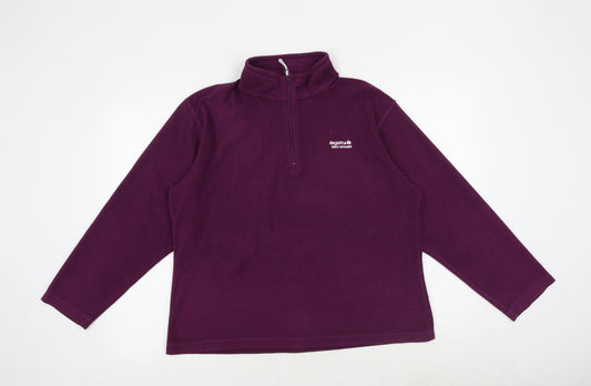 Regatta Womens Purple Polyester Pullover Sweatshirt Size 16 Zip