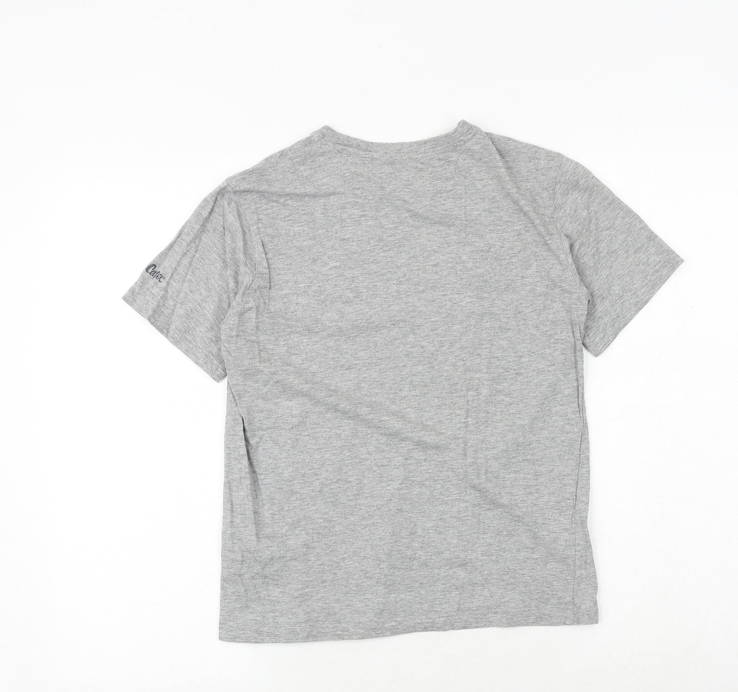 Lee Cooper Boys Grey Cotton Basic T-Shirt Size XL Crew Neck Pullover