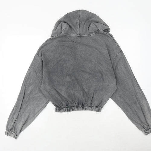 Stradivarius Womens Grey 100% Cotton Pullover Hoodie Size XS Pullover