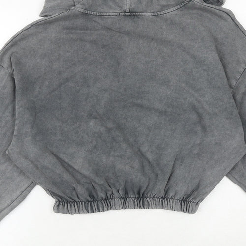 Stradivarius Womens Grey 100% Cotton Pullover Hoodie Size XS Pullover
