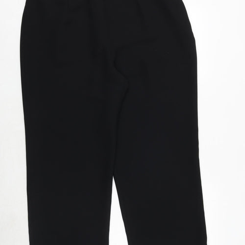 Eastex Womens Black Polyester Trousers Size 18 Regular Zip