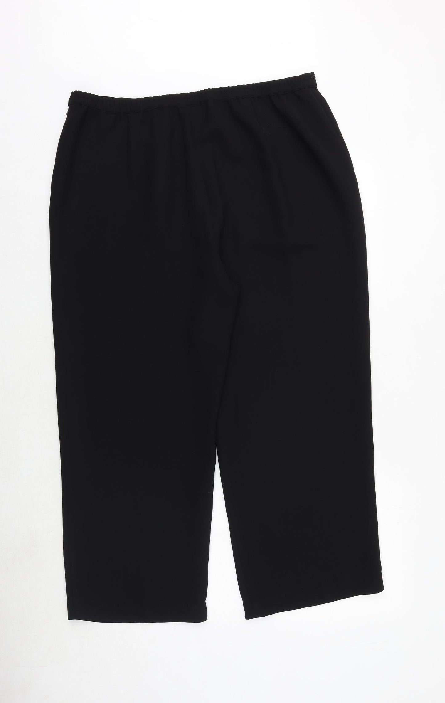 Eastex Womens Black Polyester Trousers Size 18 Regular Zip