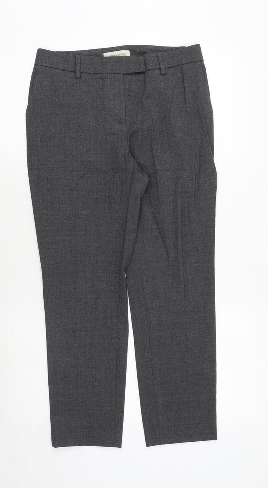 Henry Cotton's Womens Grey Wool Trousers Size 30 in Regular Zip
