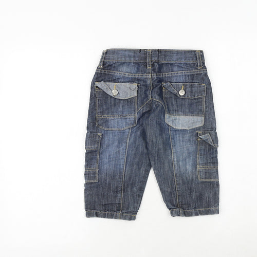 AIRWALK Boys Blue Cotton Straight Jeans Size 7-8 Years Regular Zip