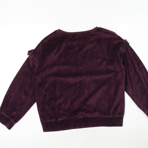 NEXT Girls Purple Cotton Pullover Sweatshirt Size 10 Years Pullover