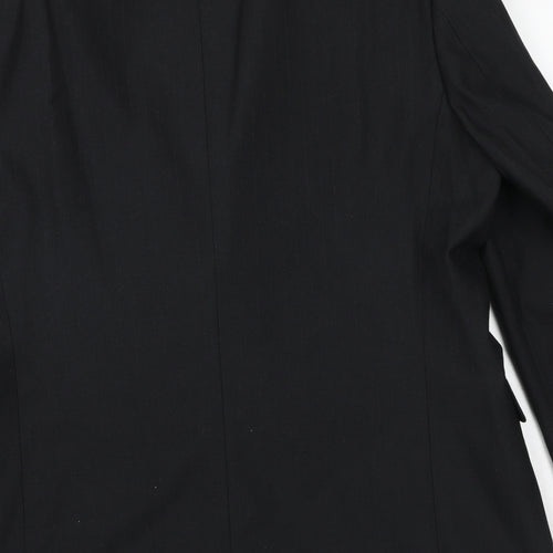 Douglas Mens Black Polyester Jacket Suit Jacket Size 42 Regular