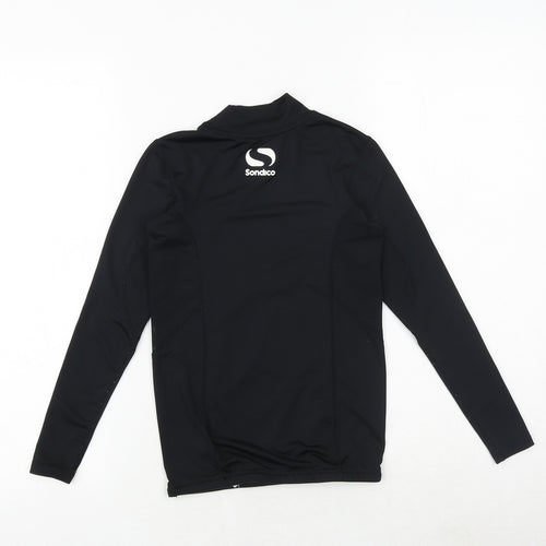 Sondico Boys Black Polyester Pullover T-Shirt Size 9-10 Years Mock Neck Pullover