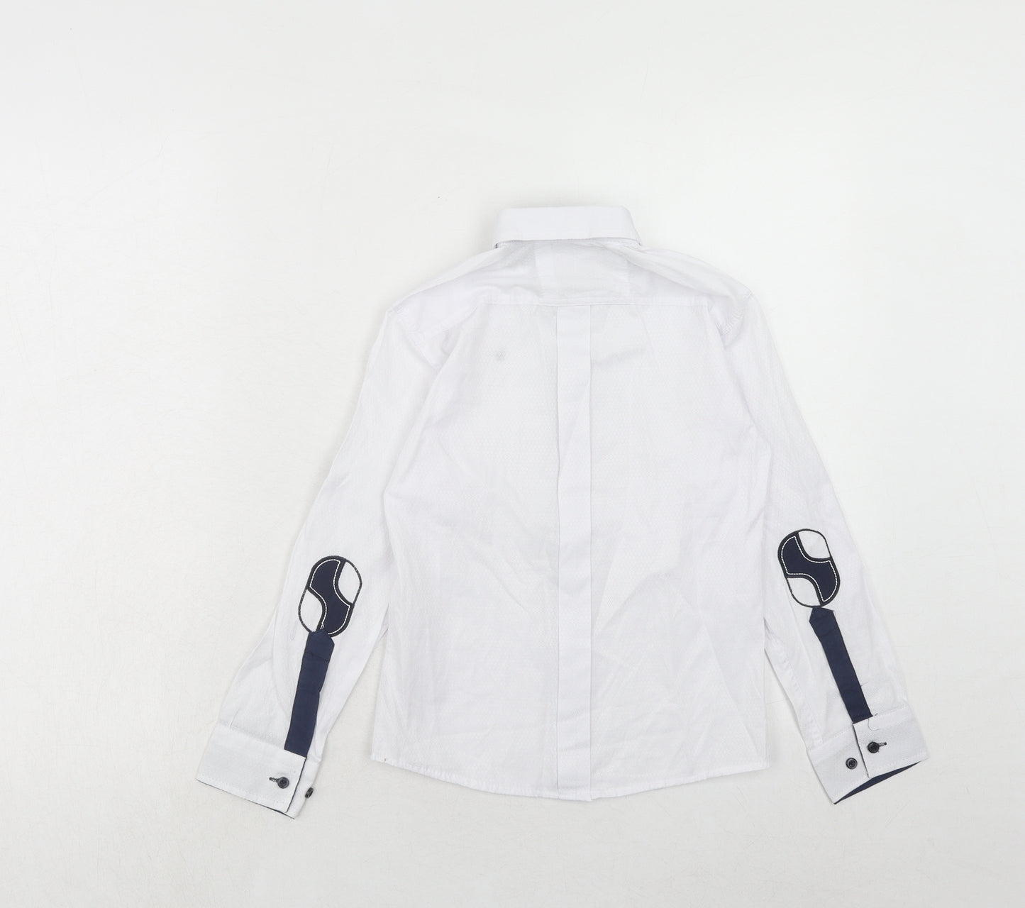 Lisami Junior Boys White Cotton Basic Button-Up Size 8 Years Collared Button
