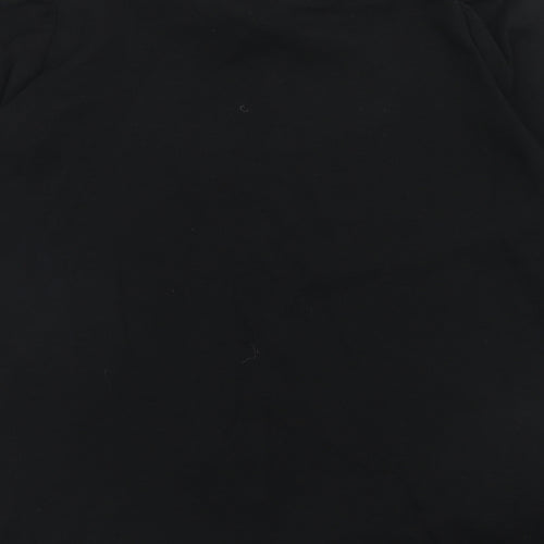 Zara Womens Black Cotton Pullover Sweatshirt Size L Pullover