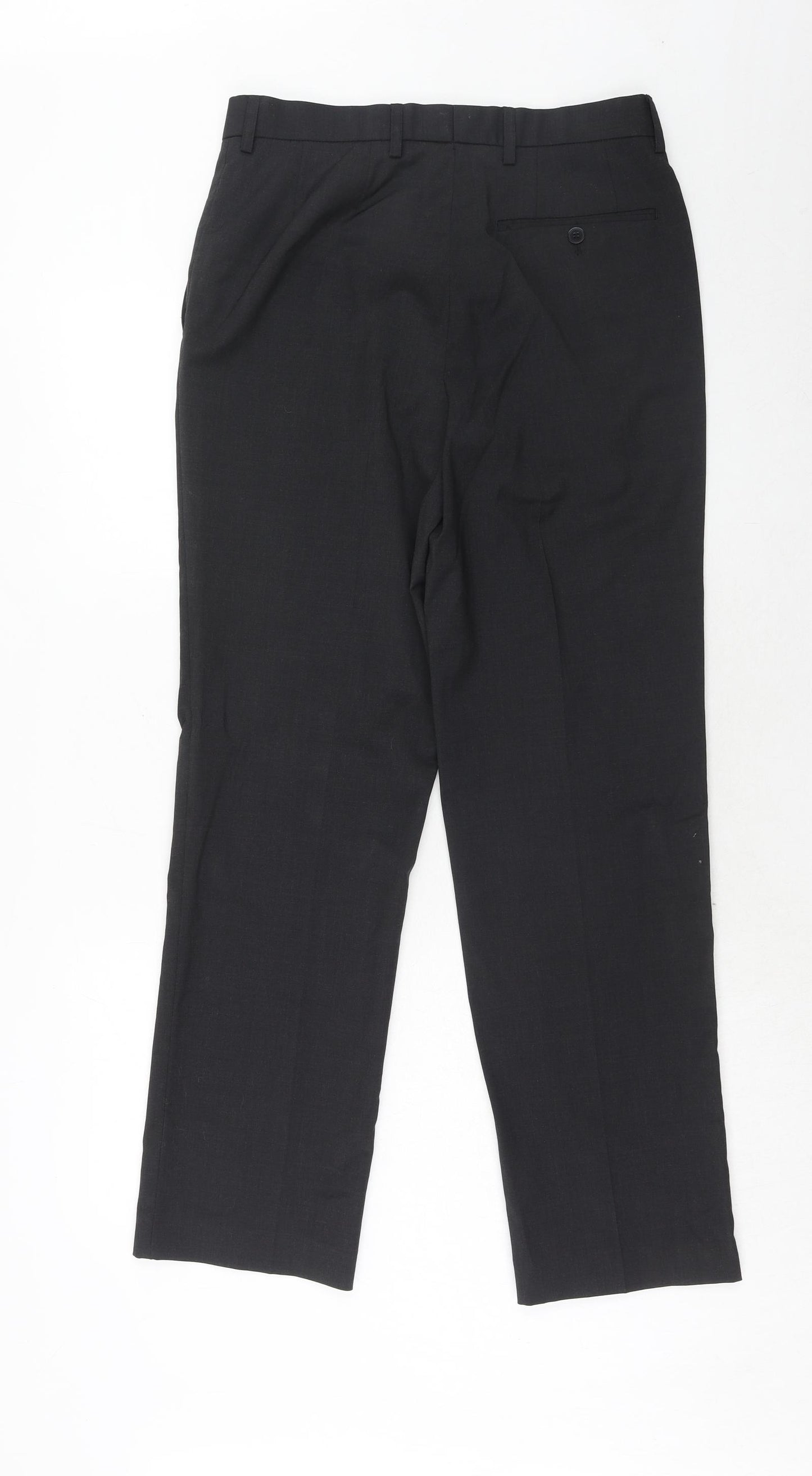 Brook Taverner Mens Grey Polyester Dress Pants Trousers Size 30 in Regular Zip