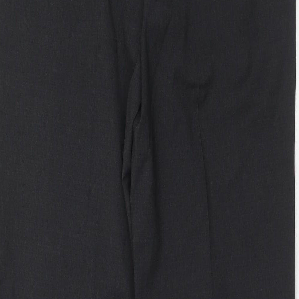 Brook Taverner Mens Grey Polyester Dress Pants Trousers Size 30 in Regular Zip