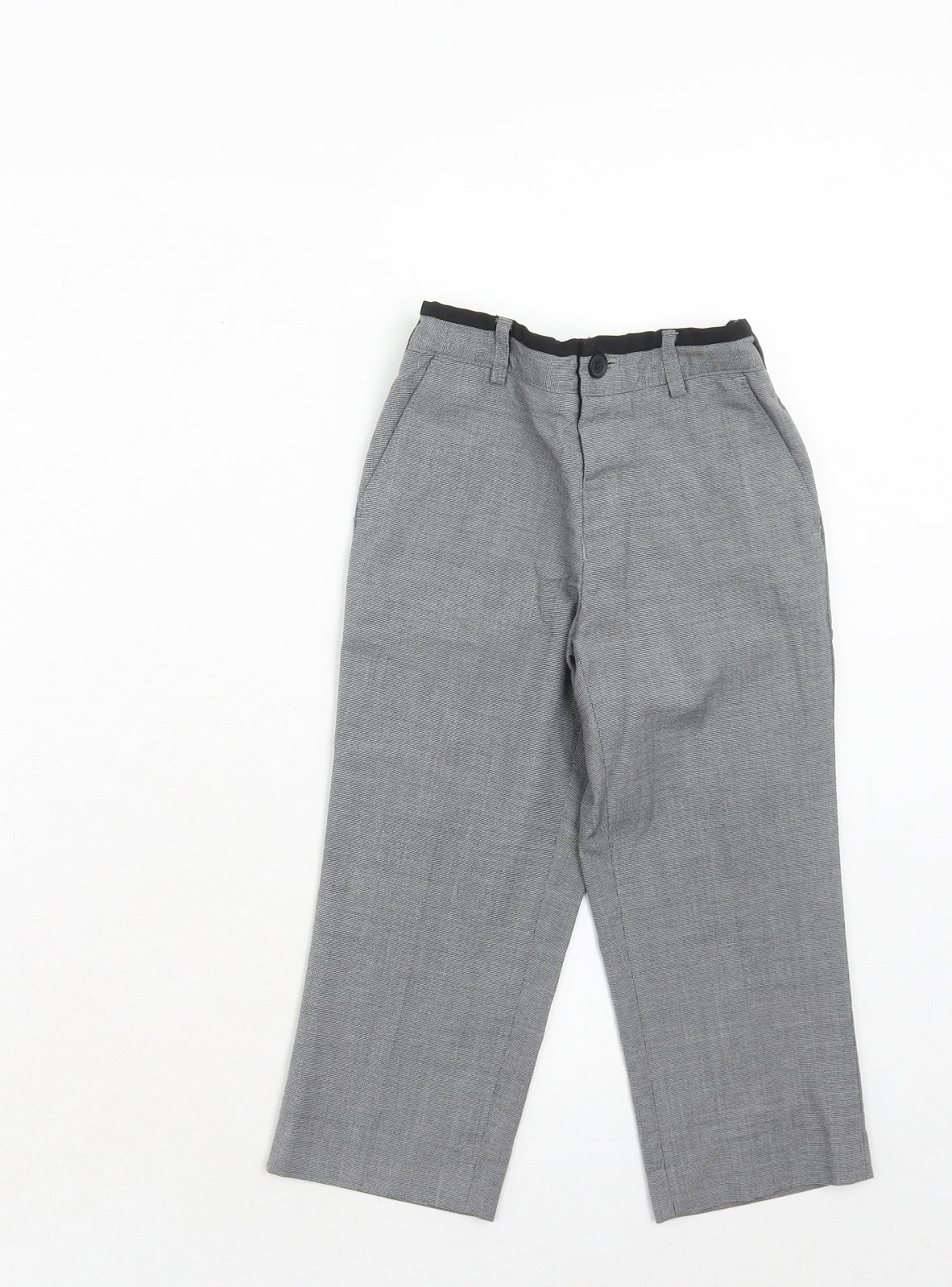 Duck & Dodge Boys Grey Polyester Chino Trousers Size 3 Years Regular Zip