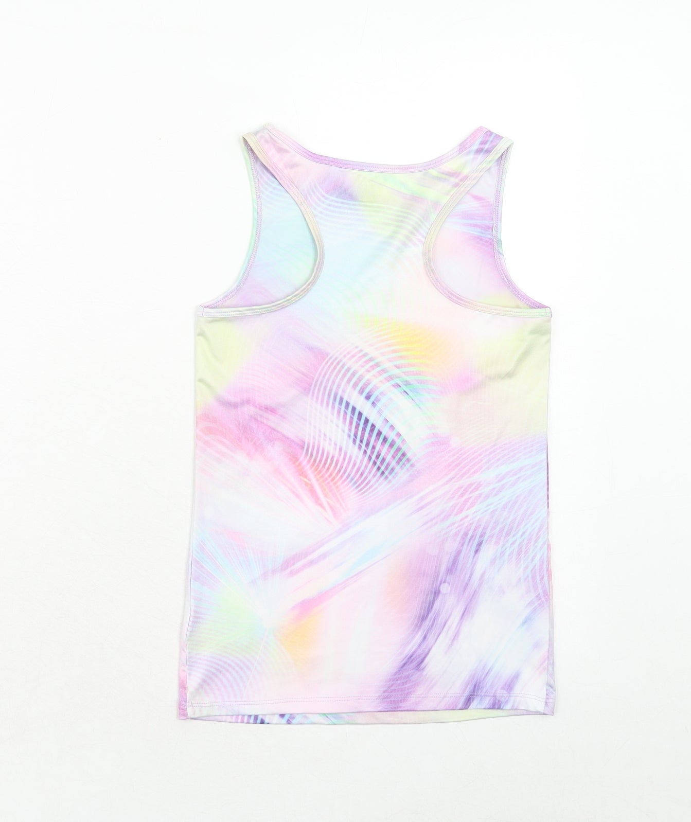 NEXT Girls Multicoloured Geometric Polyester Basic Tank Size 9 Years Round Neck Pullover