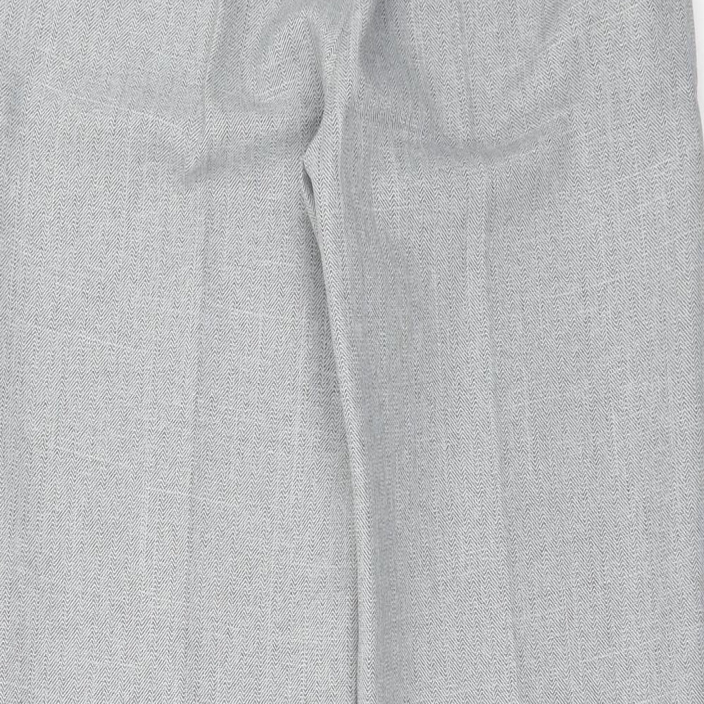 Emma Collction Womens Grey Polyester Trousers Size 10 Regular