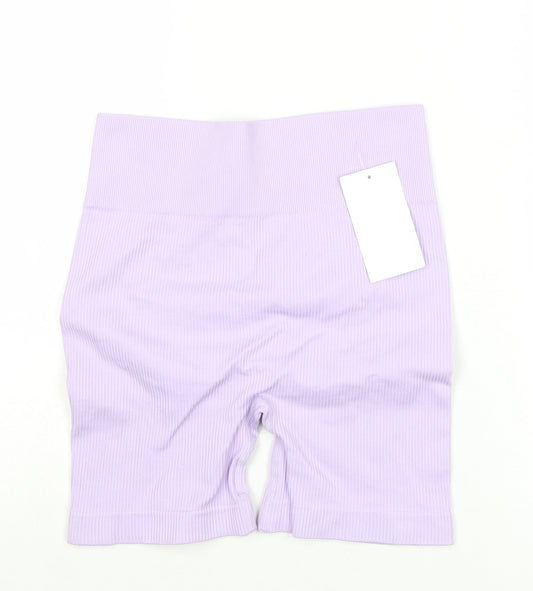 Storm Womens Purple Nylon Compression Shorts Size 10 Regular
