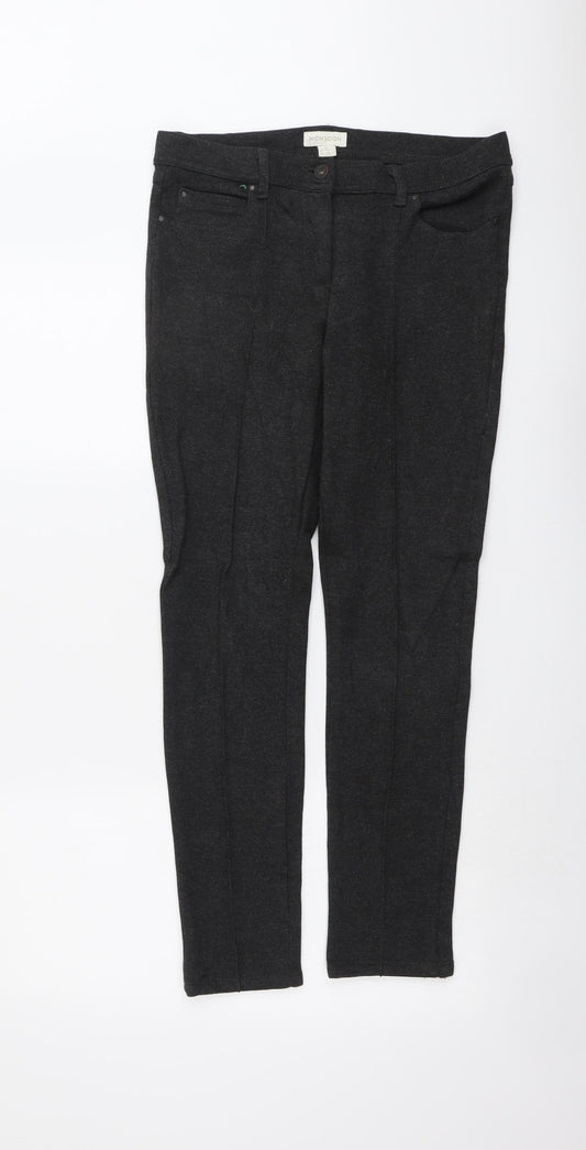 Monsoon Womens Grey Viscose Jegging Trousers Size 12 L27 in Regular Button