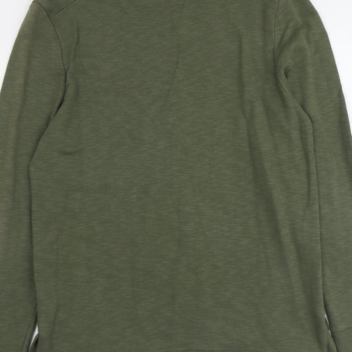 River Island Mens Green Cotton Pullover Sweatshirt Size S