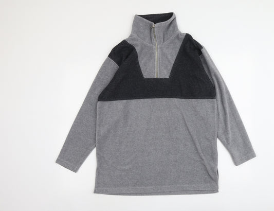 Active Mens Grey Polyester Pullover Sweatshirt Size S