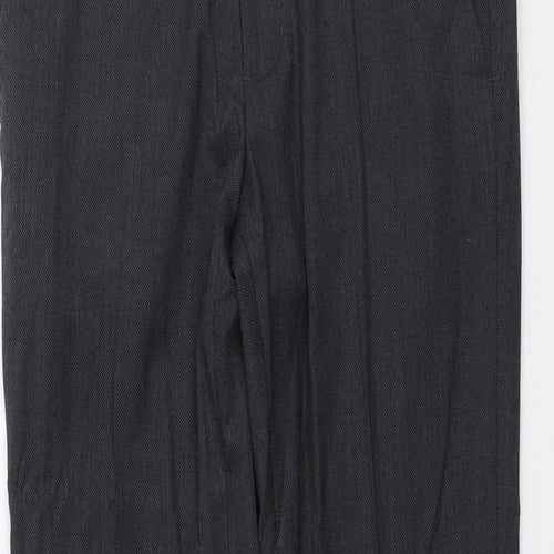 Burton Mens Grey Polyester Dress Pants Trousers Size 32 in L29 in Slim Button