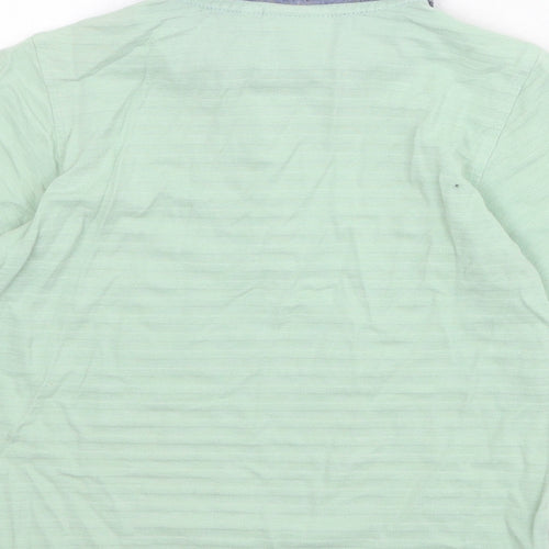 Hullabaloo Boys Green 100% Cotton Pullover Polo Size 9-10 Years Collared Button