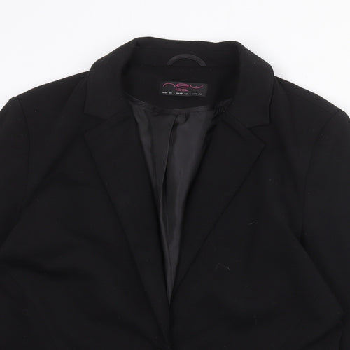 New Look Womens Black Polyester Jacket Blazer Size 14