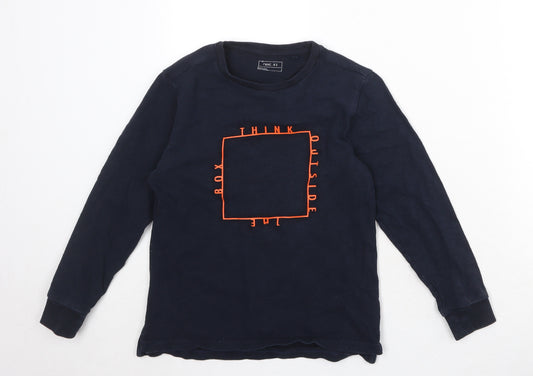 NEXT Boys Blue 100% Cotton Pullover Sweatshirt Size 9 Years Pullover - Think Outside The Box