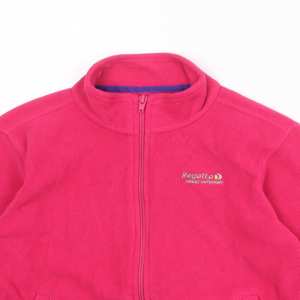 Regatta Girls Pink Jacket Size 9-10 Years Zip