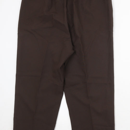 Bonmarché Womens Brown Polyester Trousers Size 16 Regular