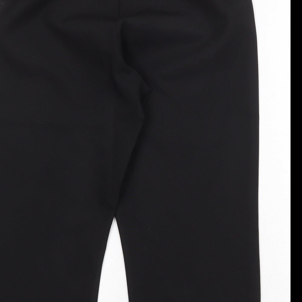 Bonmarché Womens Black Polyester Trousers Size 12 Regular Zip