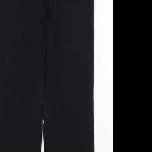 Marks and Spencer Womens Black Polyester Trousers Size 12 Regular Zip