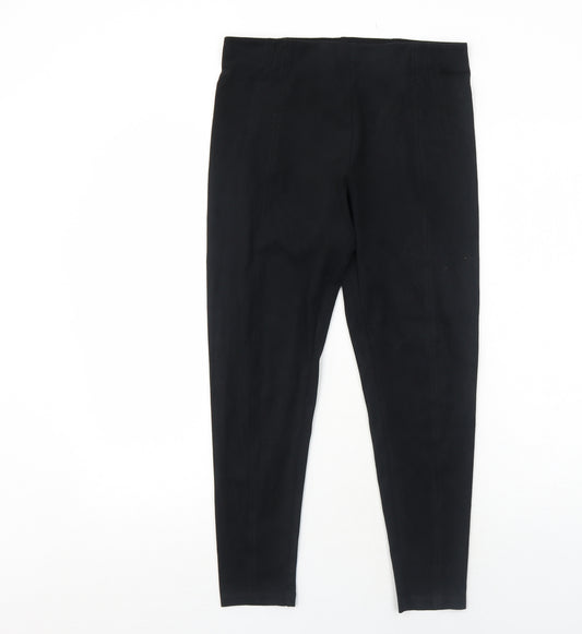 Marks and Spencer Womens Black Polyester Jogger Leggings Size 12