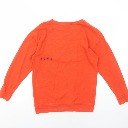 NEXT Boys Orange Cotton Pullover Sweatshirt Size 9 Years Pullover - Don't Look Back