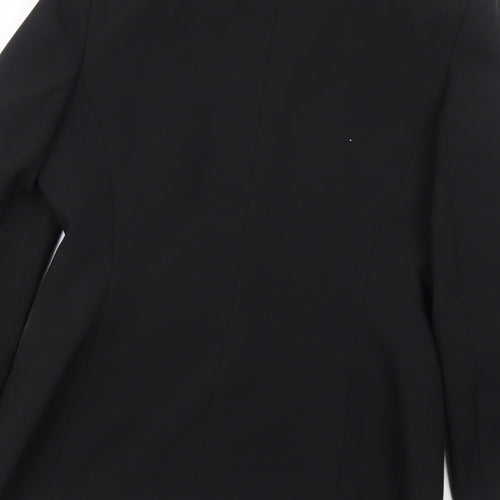 AMARANTO Womens Black Polyester Jacket Suit Jacket Size 8