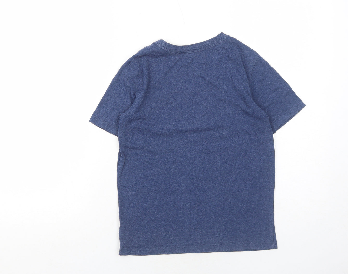 Gap Boys Blue Cotton Pullover T-Shirt Size 8-9 Years Round Neck Pullover