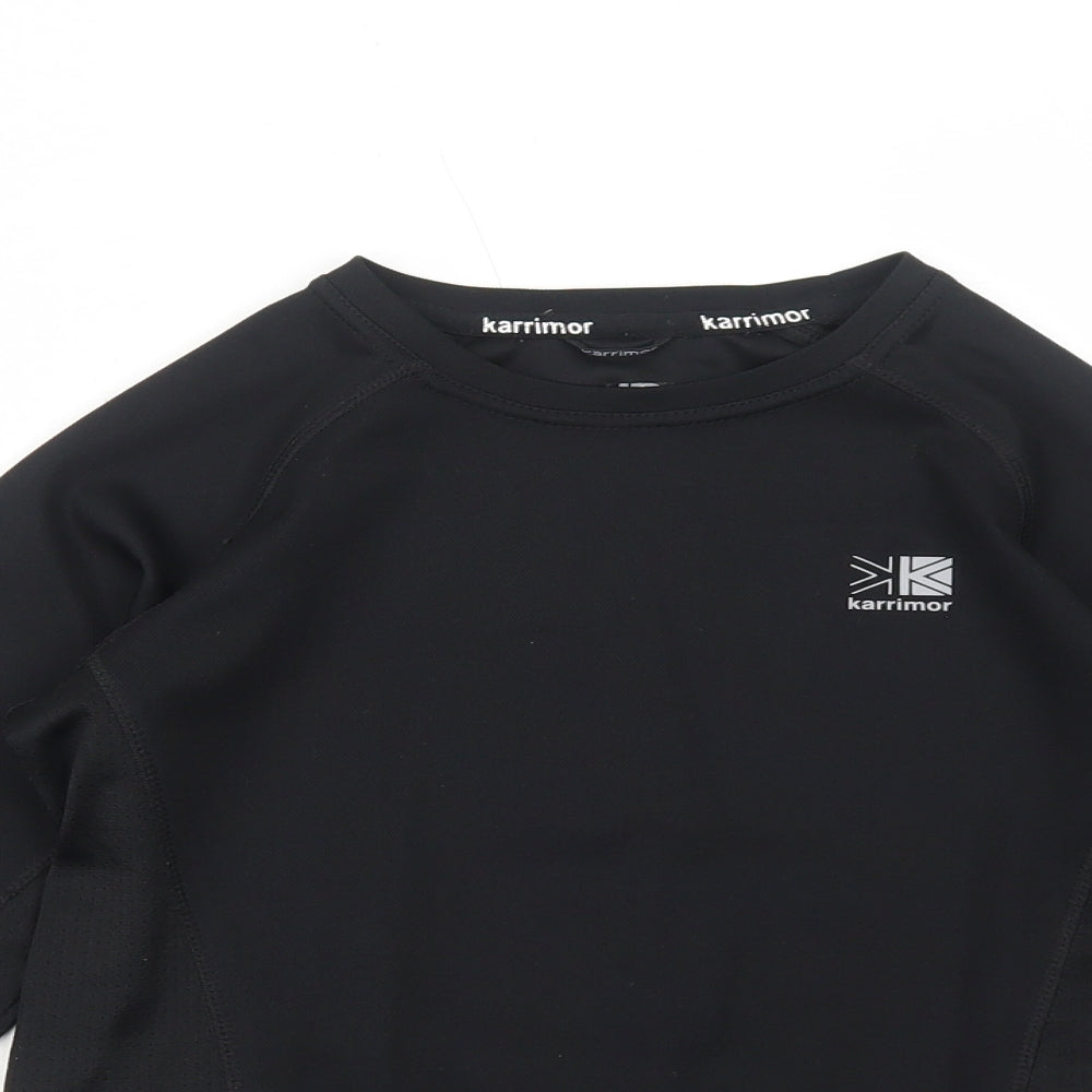Karrimor Boys Black Polyester Pullover T-Shirt Size 9-10 Years Round Neck Pullover