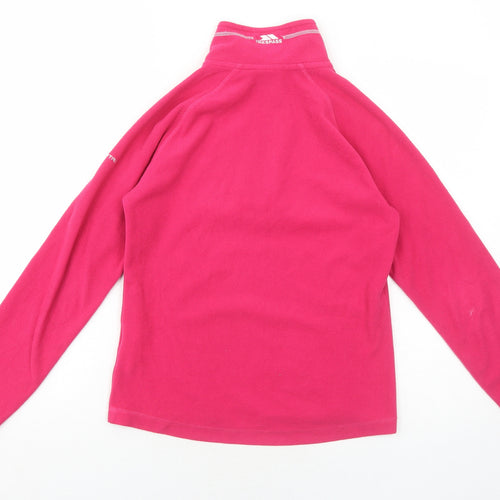 Trespass Womens Pink Polyester Pullover Sweatshirt Size XS Zip