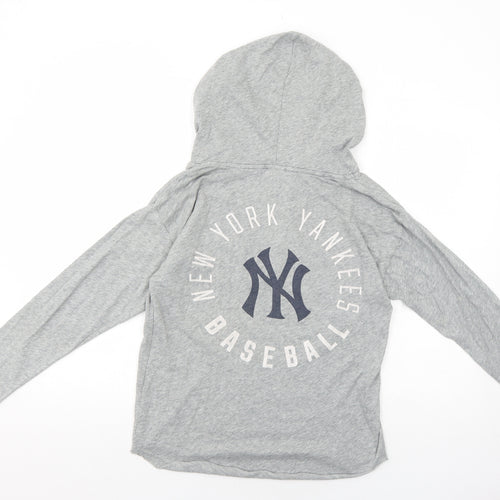 PINK Womens Grey Cotton Pullover Hoodie Size XS Pullover - New York Yankees