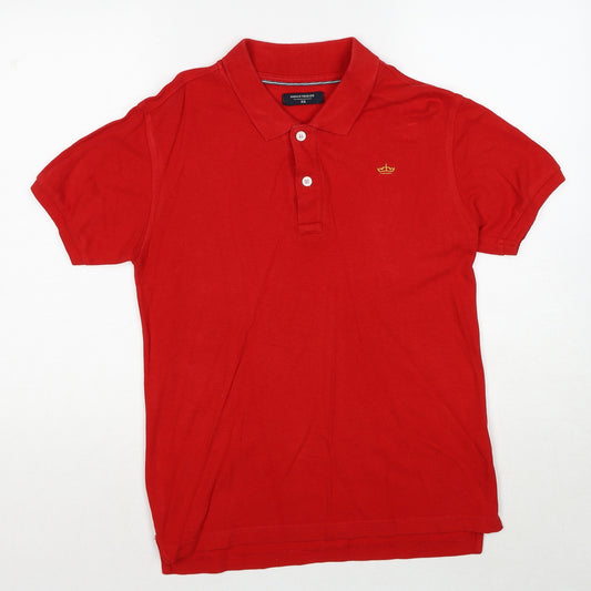 Industrialize Mens Red Cotton Polo Size XS Collared Pullover